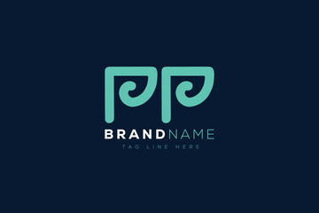 P and P logo design.  PP abstract Letters Logo Monogram. This logo design is the process of creating a visual symbol that represents a brand, company, or individual.