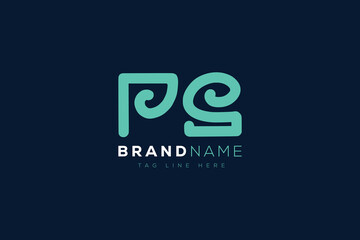 P and S logo design.  PS abstract Letters Logo Monogram. This logo design is the process of creating a visual symbol that represents a brand, company, or individual.