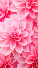 Obraz premium Vibrant pink flowers in full bloom creating a delicate and serene floral composition
