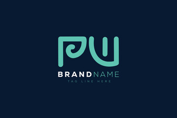 P and W logo design.  PW abstract Letters Logo Monogram. This logo design is the process of creating a visual symbol that represents a brand, company, or individual.