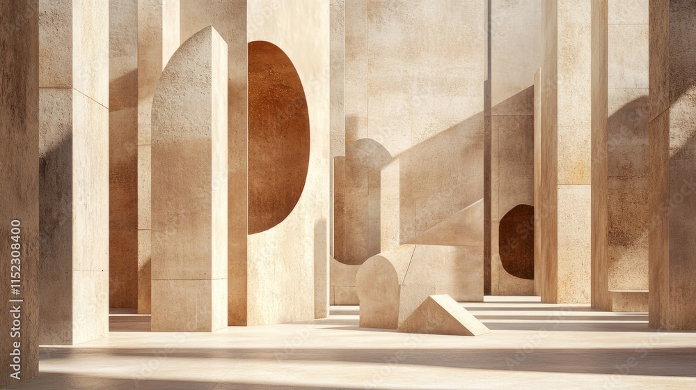 Aufkleber high-resolution modeling scene with soft light