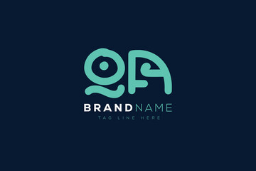 Q and A logo design.  QA abstract Letters Logo Monogram. This logo design is the process of creating a visual symbol that represents a brand, company, or individual.