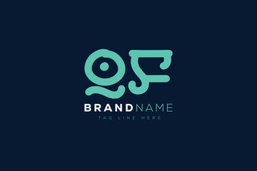 Obraz premium Q and F logo design. QF abstract Letters Logo Monogram. This logo design is the process of creating a visual symbol that represents a brand, company, or individual.