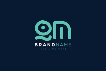 Q and M logo design.  QM abstract Letters Logo Monogram. This logo design is the process of creating a visual symbol that represents a brand, company, or individual.
