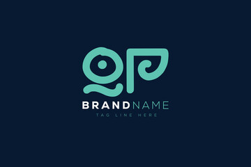 Q and P logo design.  QP abstract Letters Logo Monogram. This logo design is the process of creating a visual symbol that represents a brand, company, or individual.