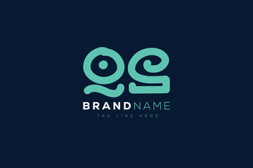 Q and S logo design.  QS abstract Letters Logo Monogram. This logo design is the process of creating a visual symbol that represents a brand, company, or individual.