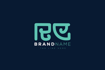 R and E logo design.  RE abstract Letters Logo Monogram. This logo design is the process of creating a visual symbol that represents a brand, company, or individual.