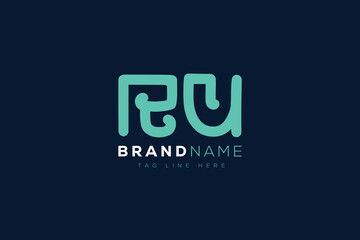 R and U logo design.  RU abstract Letters Logo Monogram. This logo design is the process of creating a visual symbol that represents a brand, company, or individual.