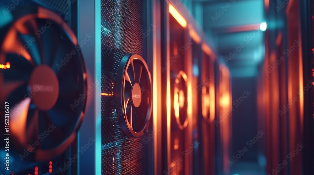 Poster high-performance cooling systems data center technology infrastructure controlled environment close-