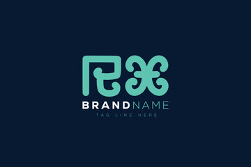 R and X logo design.  RX abstract Letters Logo Monogram. This logo design is the process of creating a visual symbol that represents a brand, company, or individual.