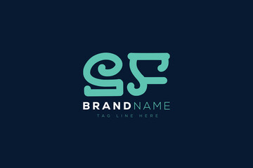S and F logo design.  SF abstract Letters Logo Monogram. This logo design is the process of creating a visual symbol that represents a brand, company, or individual.