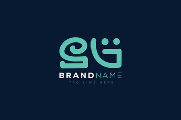 S and G logo design.  SG abstract Letters Logo Monogram. This logo design is the process of creating a visual symbol that represents a brand, company, or individual.
