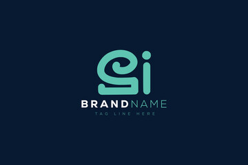 S and I logo design.  SI abstract Letters Logo Monogram. This logo design is the process of creating a visual symbol that represents a brand, company, or individual.
