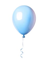light blue helium balloon isolated on transparent background
