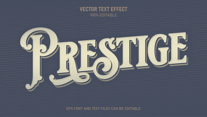 Obraz premium Prestige editable text effect