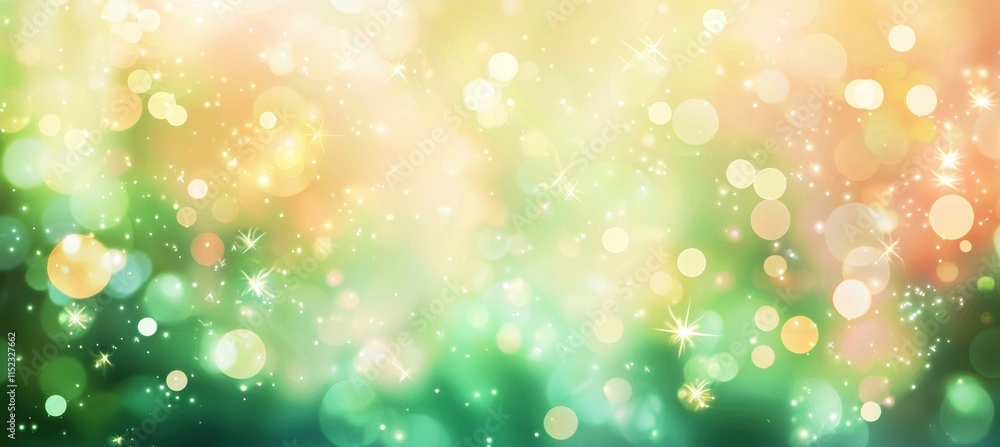 Poster soft serene abstract spring background with watercolor gradient and light sparkles