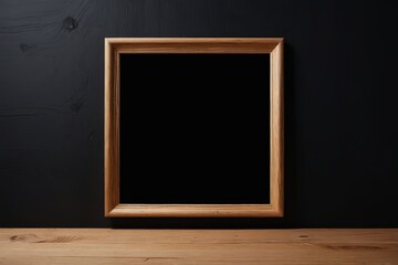 there is a picture of a picture frame on a wooden table