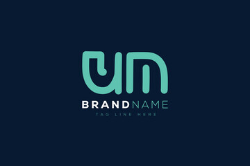 U and M logo design.  UM abstract Letters Logo Monogram. This logo design is the process of creating a visual symbol that represents a brand, company, or individual.