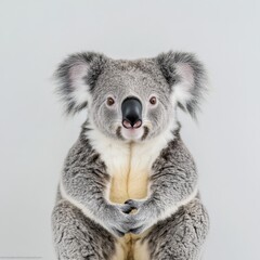 Naklejka premium close-up of a koala bear with crossed paws