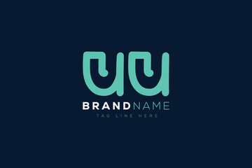 U and U logo design.  UU abstract Letters Logo Monogram. This logo design is the process of creating a visual symbol that represents a brand, company, or individual.