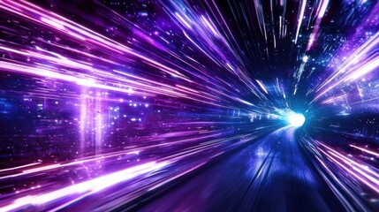 Obraz premium Explore the world of technology with this imaginative digital backdrop.