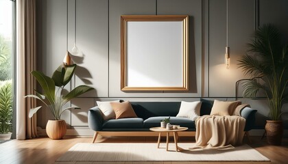 modern living room with fireplace
