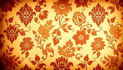 vintage decorative wall paper surface with a floral pattern from ancient texture of an old house interior - victorian background wallpaper, silhouette, with white tones