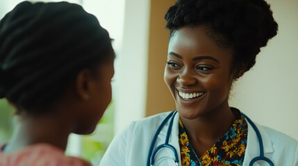 Smiling Doctor and Patient