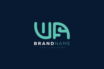 W and A logo design.  WA abstract Letters Logo Monogram. This logo design is the process of creating a visual symbol that represents a brand, company, or individual.