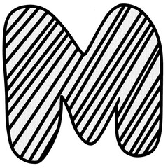 Letter M Canvas Texture