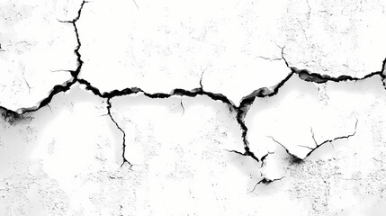 Obraz premium Abstract grunge black and white distressed texture background. Fissure. Illustration