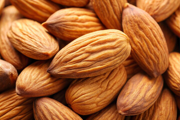 High-quality almonds nuts seamless background