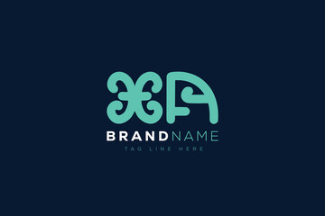 X and A logo design.  XA abstract Letters Logo Monogram. This logo design is the process of creating a visual symbol that represents a brand, company, or individual.
