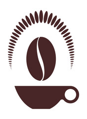 Cup of coffee logo. label. Coffee shop logo template. Vector. Illustration. Eps