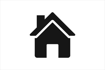 Simple monochrome house icon set