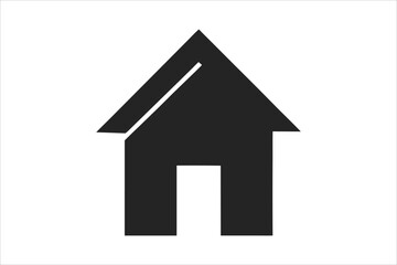 Simple monochrome house icon set