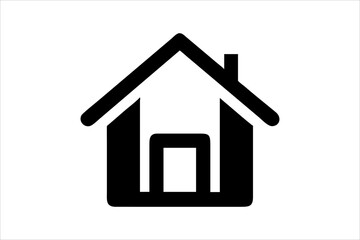 Simple monochrome house icon set