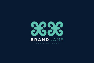 X and X logo design.  XX abstract Letters Logo Monogram. This logo design is the process of creating a visual symbol that represents a brand, company, or individual.