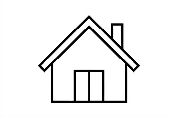 Simple monochrome house icon set