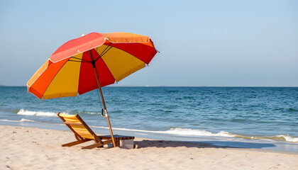 Sonnenschirme am Strand, professional photography, with white tones