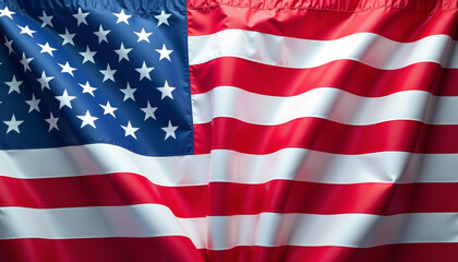 Fototapeta premium Majestic American Flag, a Symbol of Freedom
