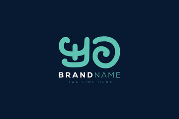 Y and O logo design.  YO abstract Letters Logo Monogram. This logo design is the process of creating a visual symbol that represents a brand, company, or individual.