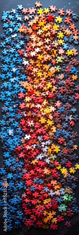 Poster colorful star-shaped confetti arranged in a gradient pattern on a dark background.