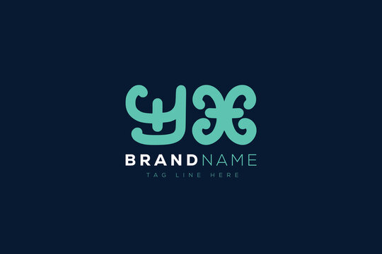 Y and X logo design.  YX abstract Letters Logo Monogram. This logo design is the process of creating a visual symbol that represents a brand, company, or individual.