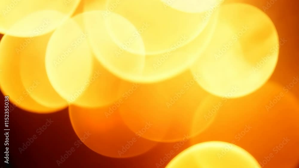 Poster bright abstract bokeh light effect with orange and yellow flare transition