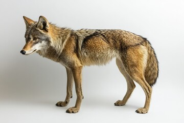 Fototapeta premium coyote full body shot on a white background
