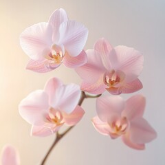 pink orchids on a light background