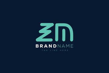 Z and M logo design.  ZM abstract Letters Logo Monogram. This logo design is the process of creating a visual symbol that represents a brand, company, or individual.