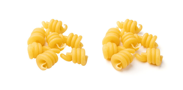 Raw Trottole Pasta, Dry Vesuvio Macaroni, Italian funghetto, Raw Noodle