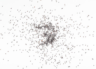 Poppy Seed, Blue Poppyseed Pile, Small Culinary Grains, Tiny Seeds, Oilseed Sprinkles